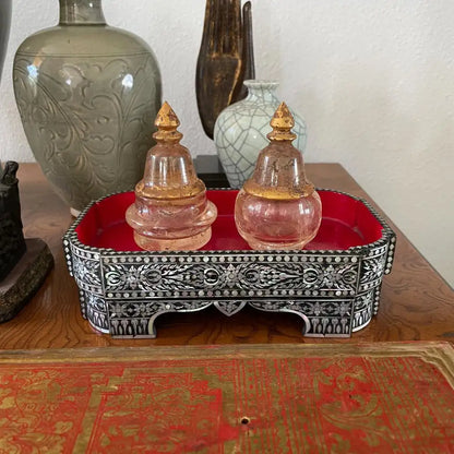 Thai Mother-of-Pearl Inlaid Offering Tray, 19th Century