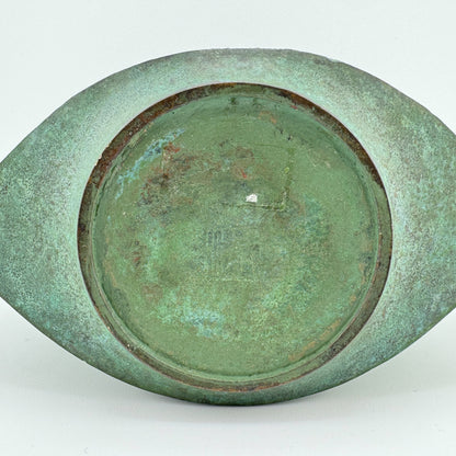 Ohaka Mitsuru Green Bronze Vase, 20th Century